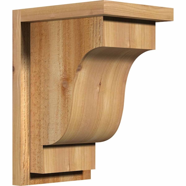 Ekena Millwork Newport Rough Sawn Corbel w/Backplate, Western Red Cedar, 8"W x 10"D x 14"H COR08X10X14NEW01RWR - main